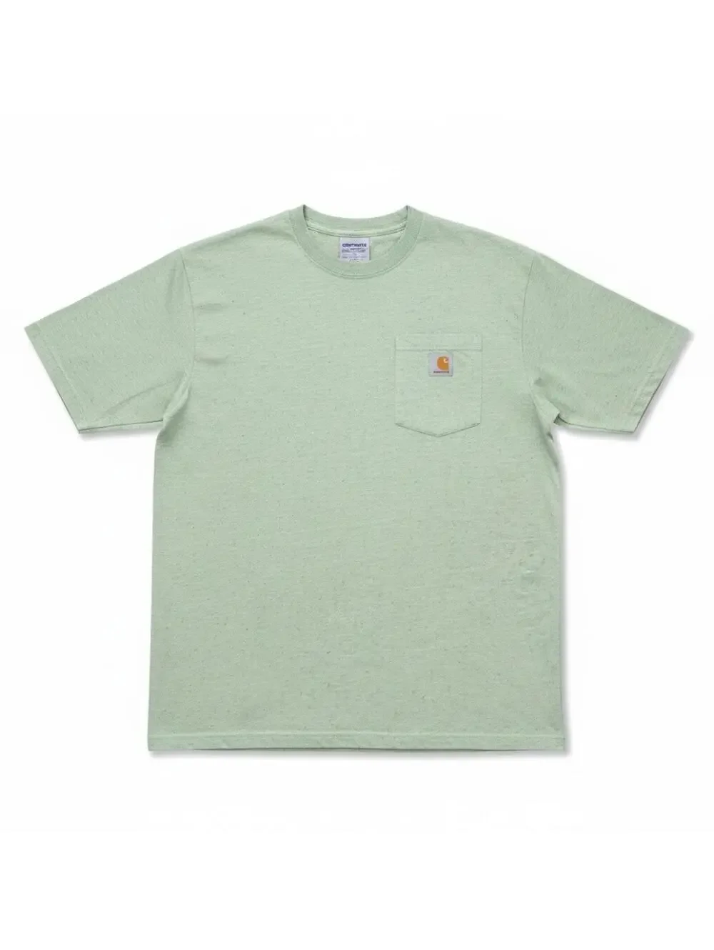 Carhartt T-Shirt Mens L Loose Fit Short Sleeve Pocket Logo Heather Green Casual